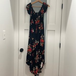 High Low Spring Floral Dress